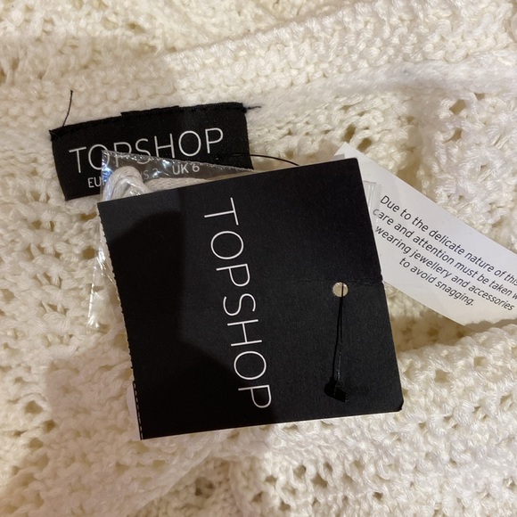 TOPSHOP | Size 2 | macrame white fringe top - Picture 8 of 11
